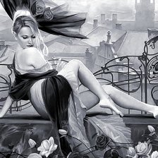 Схема вышивки «на балконе»