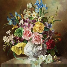 Схема вышивки «kvety,váza»