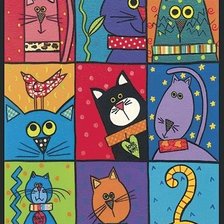Схема вышивки «ковер из котов 2»