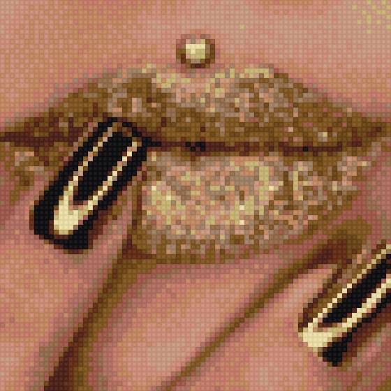 Золотые губки - маникюр, золото, ногти, губы - предпросмотр