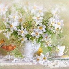 Схема вышивки «весенний букет»