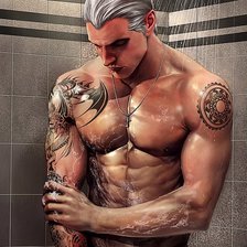 Схема вышивки «Мужчина в душе»