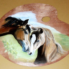 Схема вышивки «Лошади»