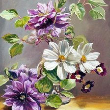 Схема вышивки «clematis»