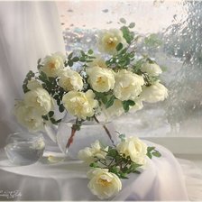 Схема вышивки «БЕЛЫЕ  РОЗИ»