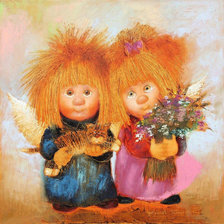 Схема вышивки «ангелочки»