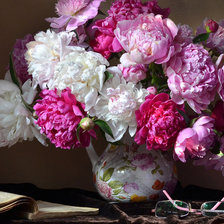 Схема вышивки «Пионы»