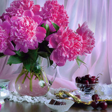 Схема вышивки «Пионы»