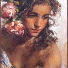 ДЕВУШКА C ЦВЕТАМИ