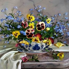 Схема вышивки «nezábudky,sirôtky»