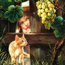 Девочка и кот