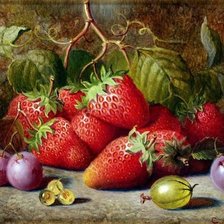 Схема вышивки «НАТЮРМОРТ С ЯГОДАМИ»