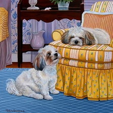 Схема вышивки «Собаки»