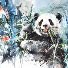 Схема вышивки «панда»