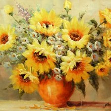 Схема вышивки «Подсолнухи»