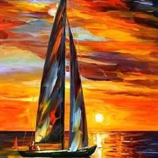 Схема вышивки «закат»