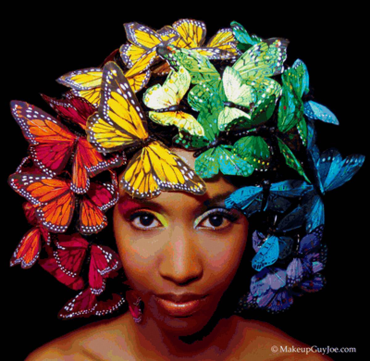 234п564 - девушка, бабочка - предпросмотр