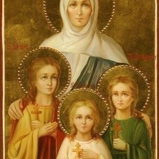 Схема вышивки «Вера, Надежда, Любовь и мать их София»