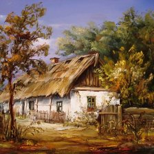 Схема вышивки «dom na wsi»