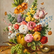 zátišie,kvety,ovocie