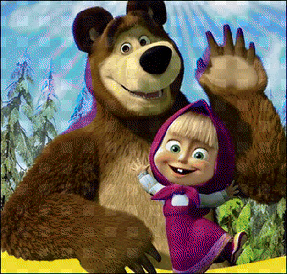 Маша и медведь - медведь, маша - предпросмотр