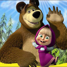 Схема вышивки «Маша и медведь»