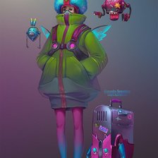 Схема вышивки «Девочка будущее»