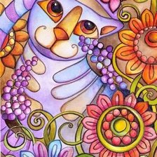 Схема вышивки «серия "радужные коты" -3»