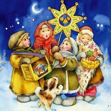 Схема вышивки «рождественская ночь»