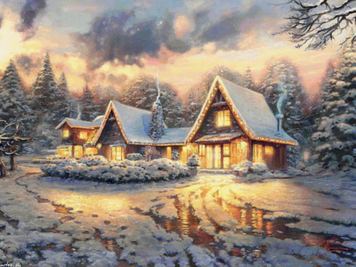 зимний пейзаж - снег., зима - предпросмотр