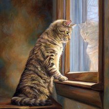 Схема вышивки «Кот»