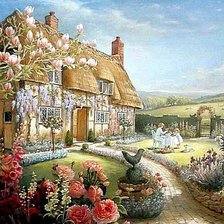 Схема вышивки «Во дворе»