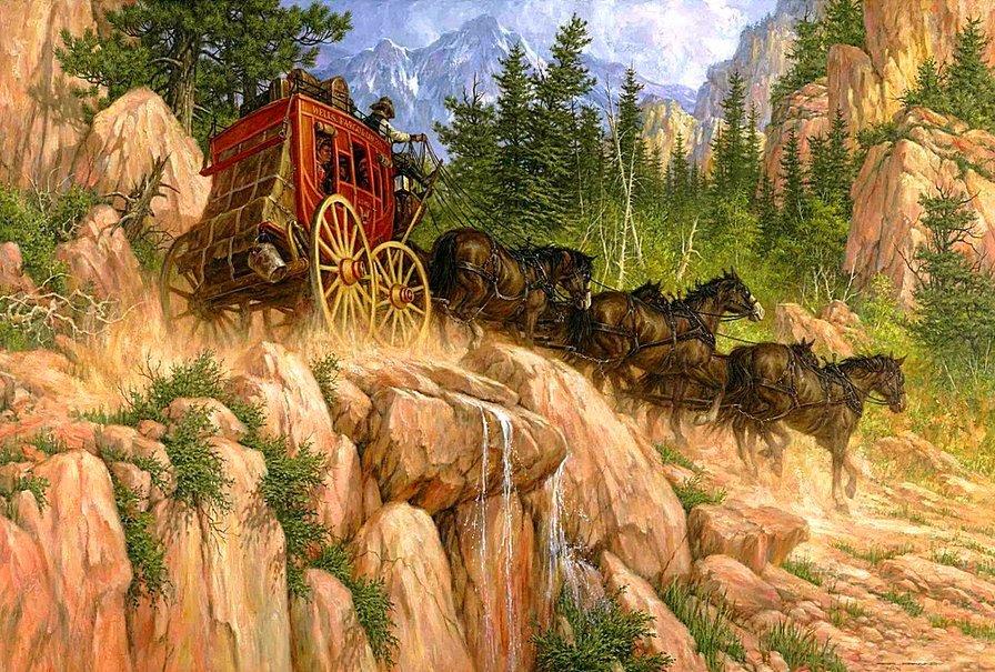 у обрыва - природа, картина, пейзаж - оригинал