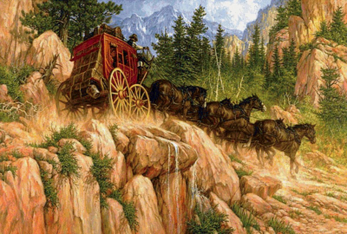 у обрыва - пейзаж, природа, картина - предпросмотр