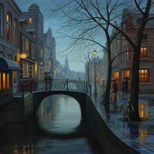 Схема вышивки «Дождливый вечер»