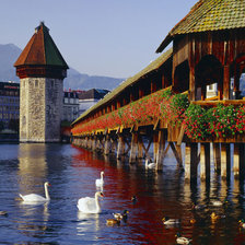 Схема вышивки «Kapellbrucke Luzern»