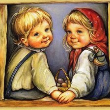 Схема вышивки «дети»