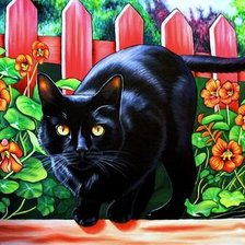 Схема вышивки «Кот»