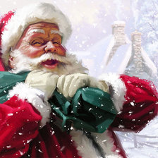 Схема вышивки «санта»