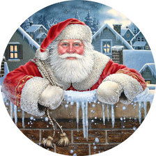 Схема вышивки «санта»