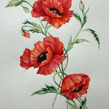 Схема вышивки «маки»