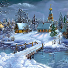 Схема вышивки «зима»