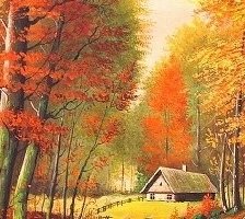 Схема вышивки «jesień w lesie»