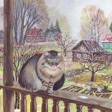 Схема вышивки «Кот»