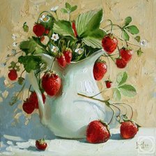 Схема вышивки «земляника»