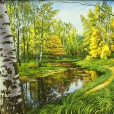 Схема вышивки «лес»