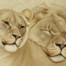 Схема вышивки «Львы»