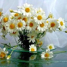 Схема вышивки «ромашки в вазе»