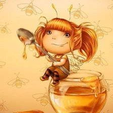 Схема вышивки «любительница меда»