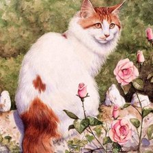 Схема вышивки «Кошка»